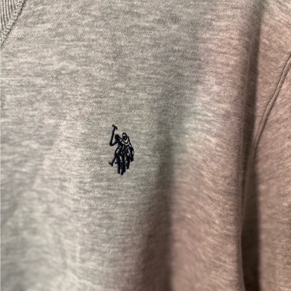 U.S. Polo Assn. Gray Crewneck Sweater with Ribbed Cuffs - Picture 4 of 4